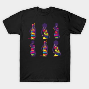 African Women Repeat Pattern T-Shirt